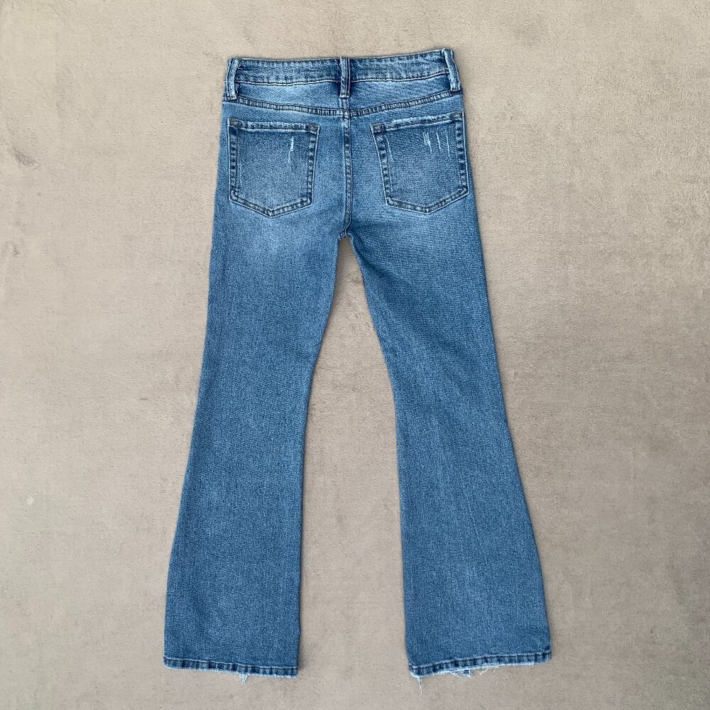 Forever 21 Kids Mid Rise Flare Jeans Sz 13-14 - Picture 7 of 16